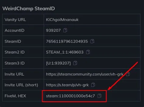What is hex id on steam id?
