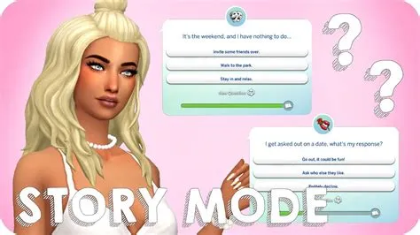 How do you make a sim story on sims 4?