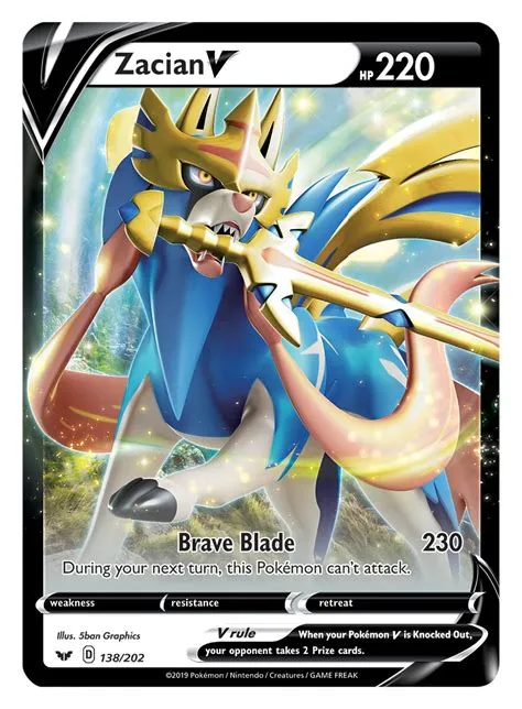 How many zacian v cards are there?