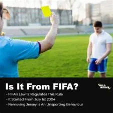 Is removing shirt a yellow card in fifa?