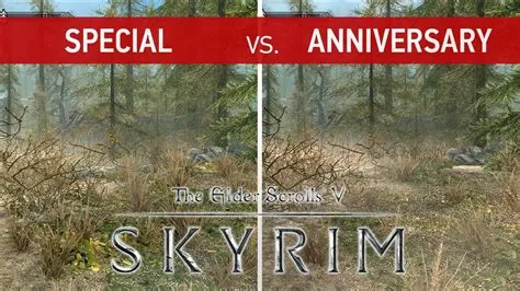 What is the difference between skyrim special edition and anniversary edition?