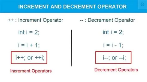 Which ++ operator is used to increment?