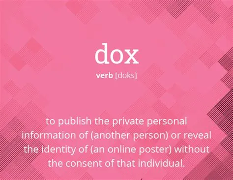 Is dox a bad word?