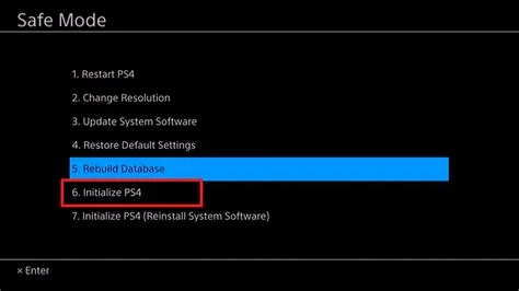 Does initializing ps4 fix disc drive?