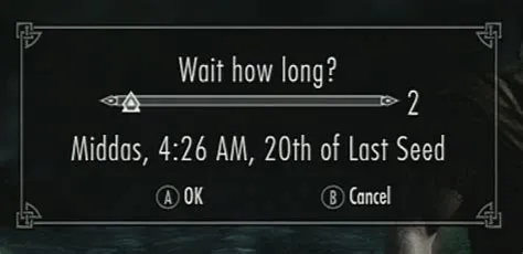 What happens if you wait too long in skyrim?