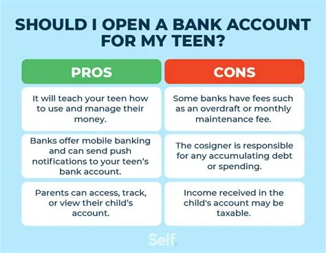 Can my 13 year old son open a bank account?