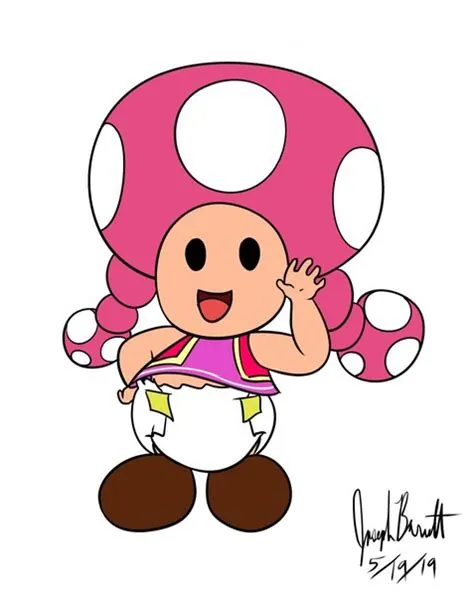 Is toad wearing a diaper mario?