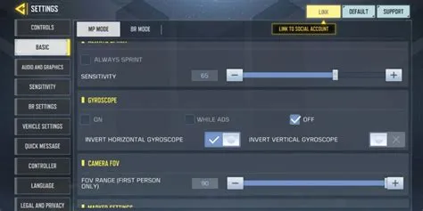 What is standard fov cod?