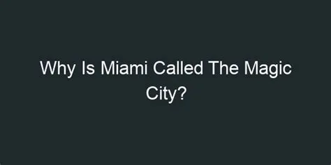 Why is miami called mia?