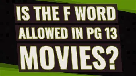 Can a pg-13 movies say the f word?