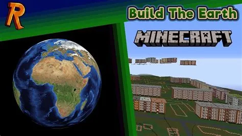 How big is build the earth minecraft?