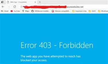 What is 403 error on app?