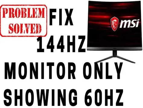 Why is my monitor capped at 60hz?