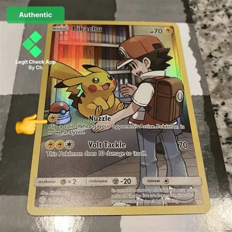 Is a pokémon card fake if it bends?