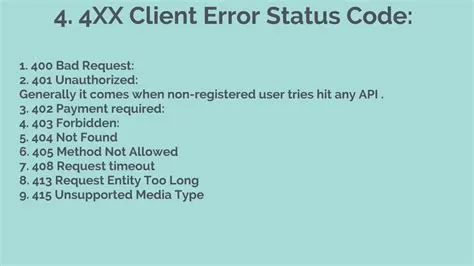 What is error code 4xx?