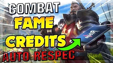 How do you get combat fame credits in albion online?