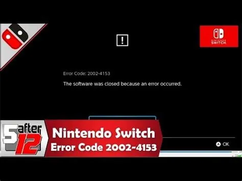 What is error 2002 4153 on nintendo switch?