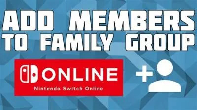 How do nintendo family groups work?