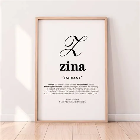 Is zina a real name?