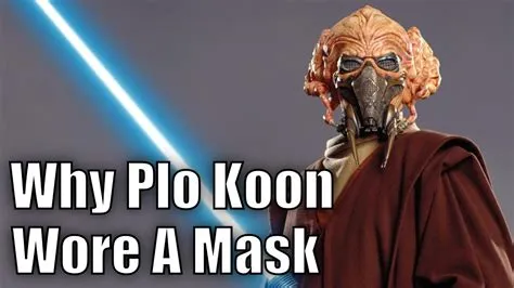 Why does master plo wear a mask?