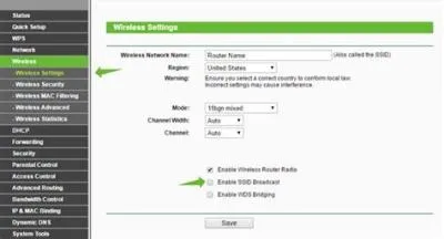 How do i enable ssid on my wi-fi?