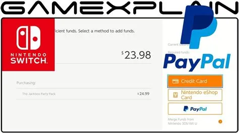 Does nintendo eshop take paypal credit?