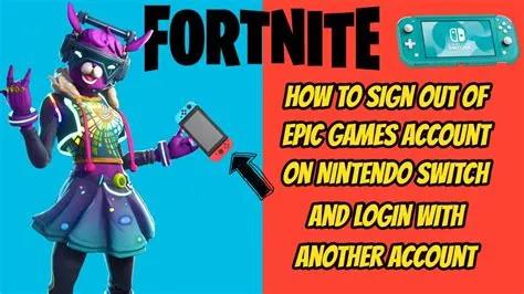 What epic account is on my switch?