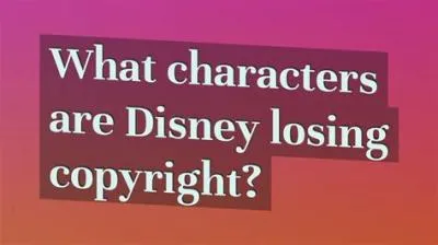 Can disney lose copyright?