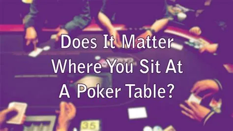 Does it matter where you sit in poker?