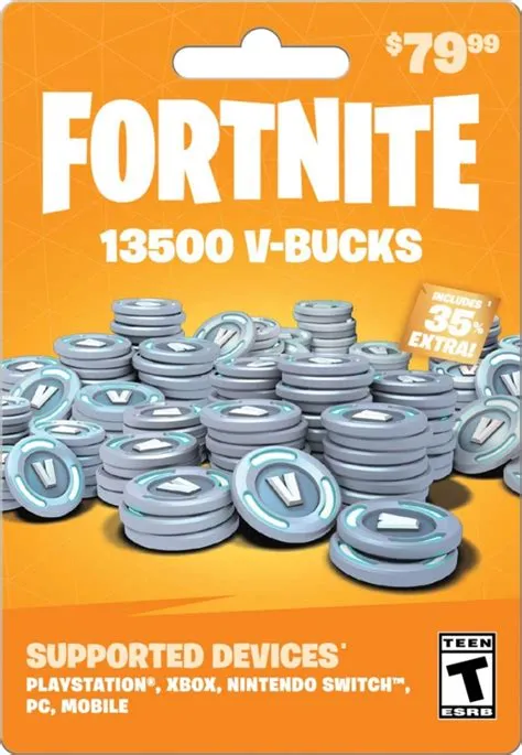 How much did 13500 v-bucks cost?